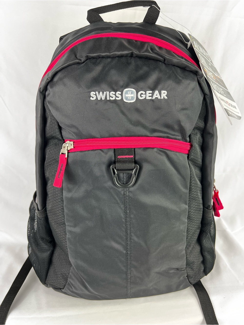 SwissGear Black and Pink Backpack - Durable Material